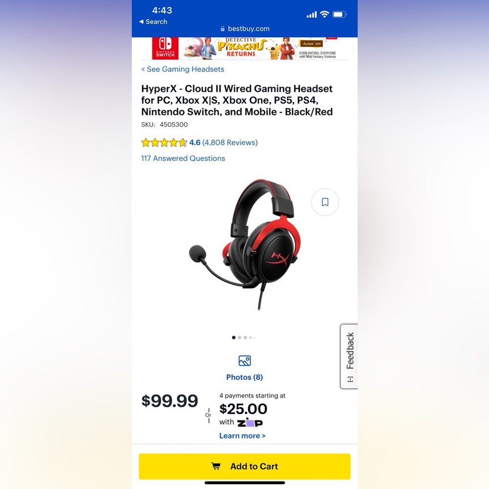 HyperX Cloud 2 Gaming Headset